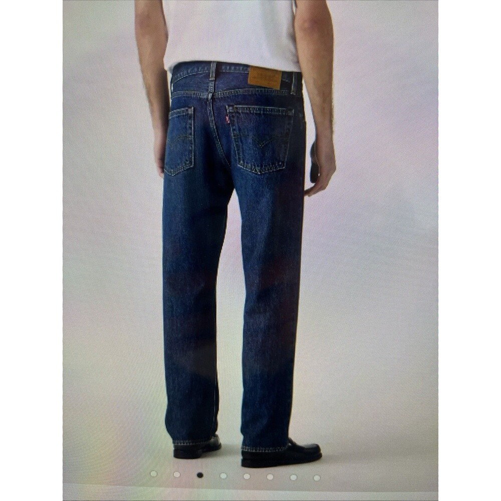 Levis 555 Relaxed Straight Dark Blue Jeans Denim Mens 36x30 NEW